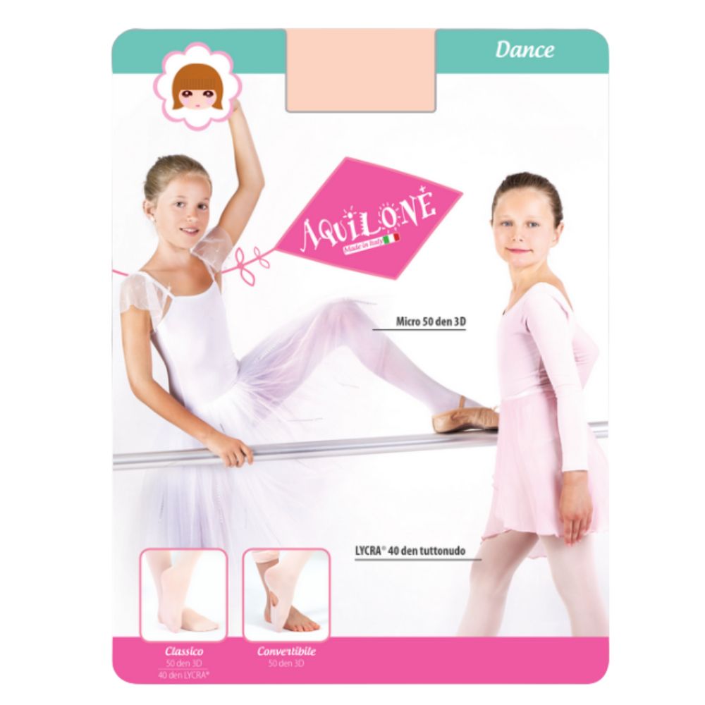Aquilone - DANCE 60Den Kids Tights - PINK