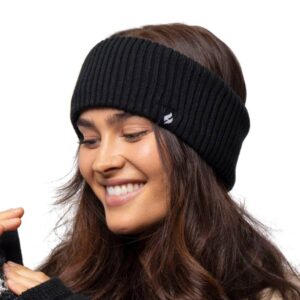 Heat Holders® - Ladies PADOVA Ribbed Headband - One Size - BLACK