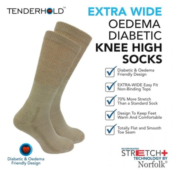 Norfolk® Wool & Extra Wide Knee High Socks OATMEAL Cozy Karma