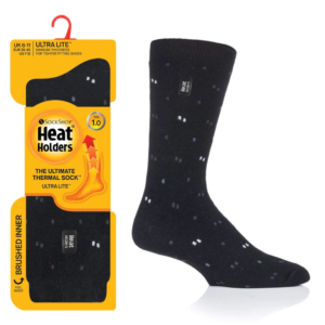 Heat Holders® - Men Ultra Lite Socks 1.0Tog SWALLOW - Micro Black
