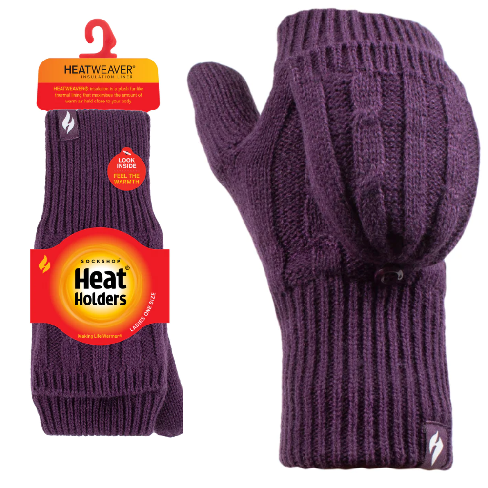 Heat Holders® Ladies ASH Cable Knit Converter Mittens One Size